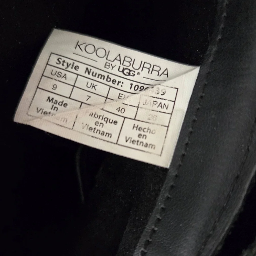 Koolaburra by UGG Shazi Ankle Boots Womens 9 Black Suede Slouchy Zip Booties